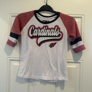 Cardinals Raglan Kids Tee - Red & White